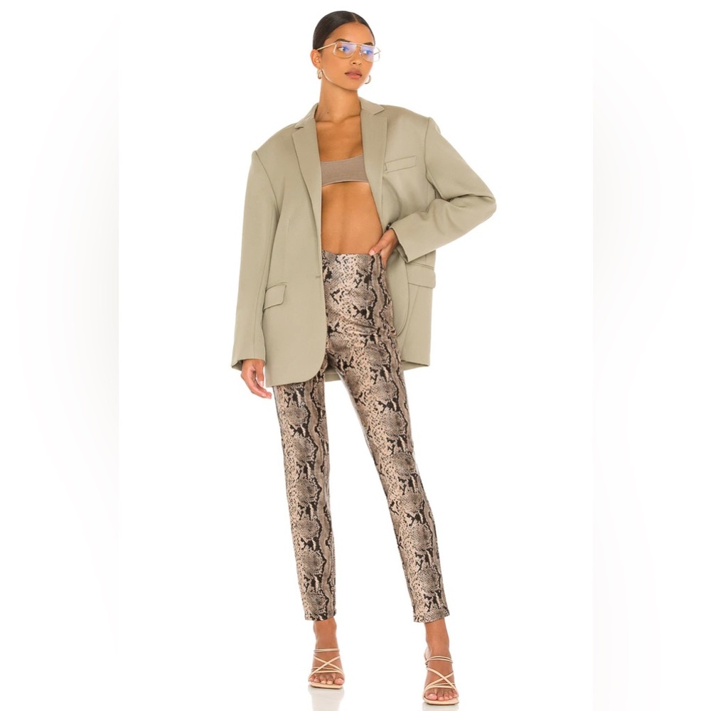 L LOVE SNAKE PRINT LEGGINGS IN BROWN SNAKE